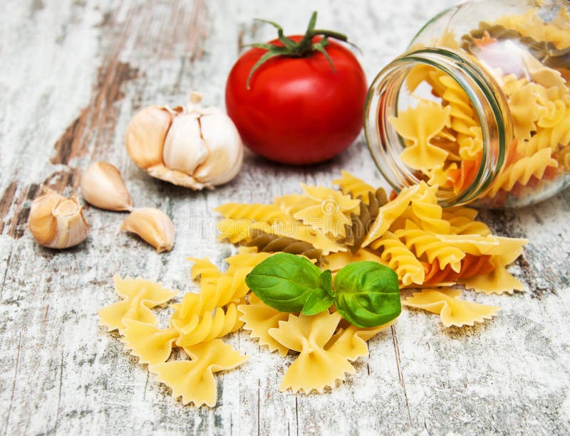 Pasta ingredients stock image. Image of recipe, vegetarian 52569647