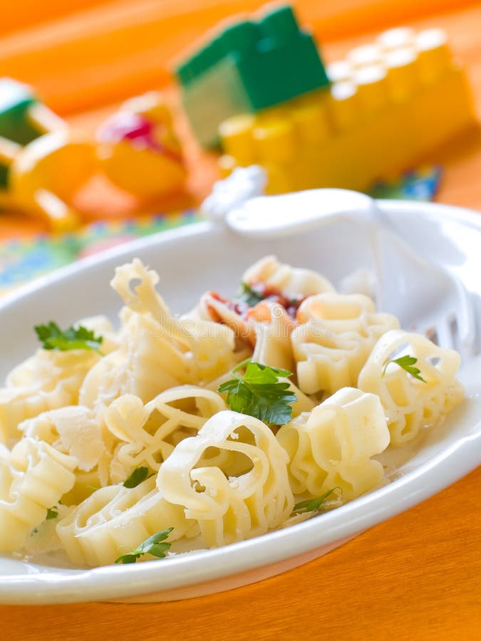 Pasta for kids stock image. Image of sauce, vegetable - 22388425