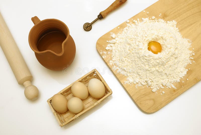 Pasta making stock image. Image of pots, tableware, rolling - 3756019
