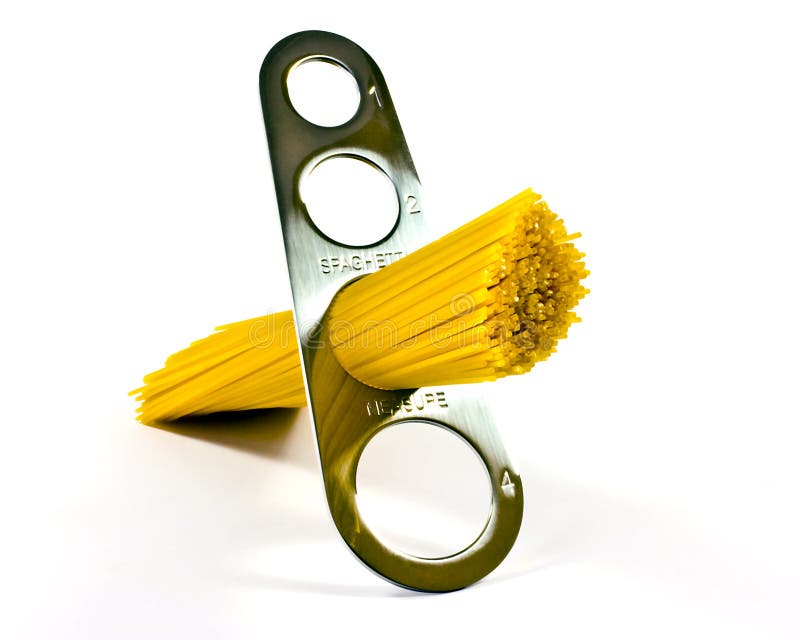 Pasta in measuring device