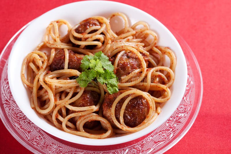 Pasta with meatballs