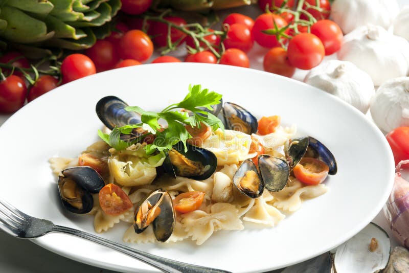 Pasta with mussels