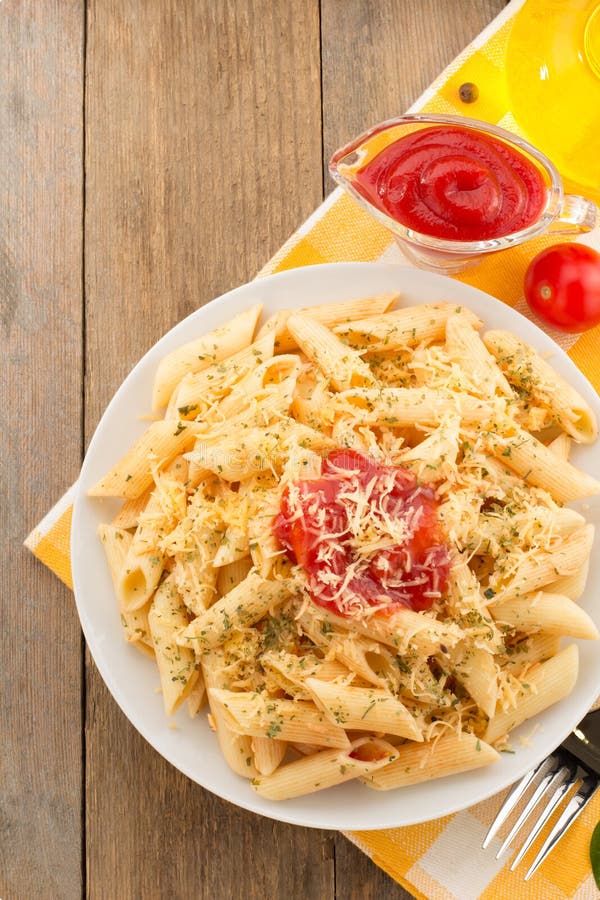 Pasta Penne in plate