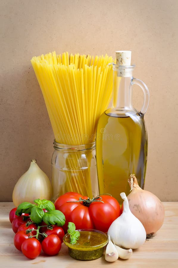 Pasta with basil pesto stock photo. Image of lunch, traditional 21259612