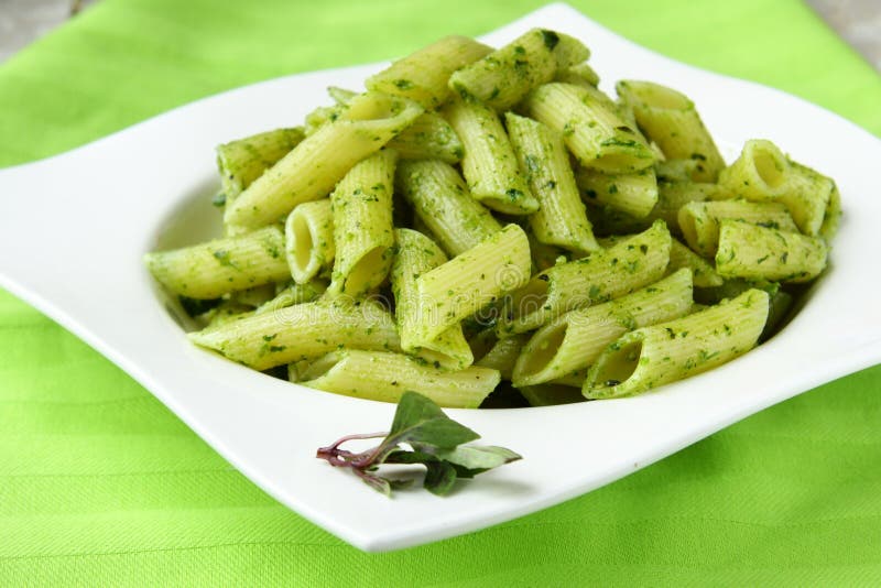 Pasta with pesto sauce