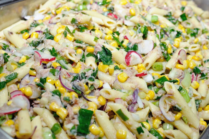 Pasta with Salad and Radish Stock Image Image of pasta, kitchen 37565733