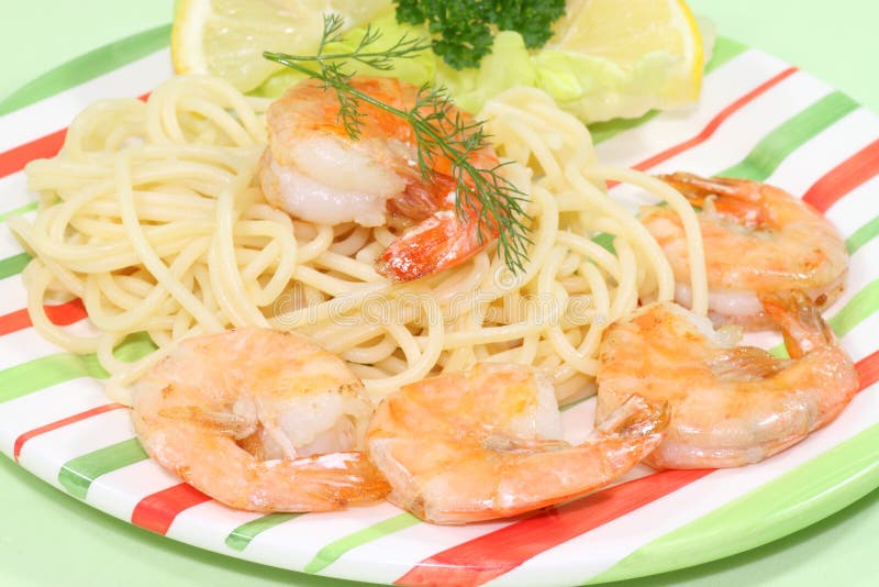 Pasta with shrimps