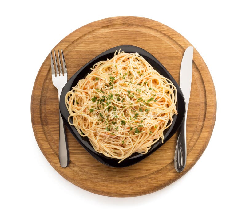 Pasta spaghetti on white background