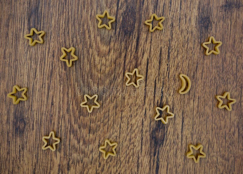 Pasta stars and moon stock photo. Image of cinnamon, cooking 28668092