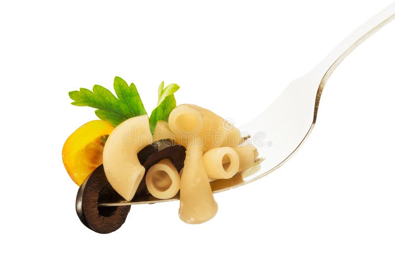 Pasta sulla forcella fotografia stock Pasta sulla forcella fotografia stock