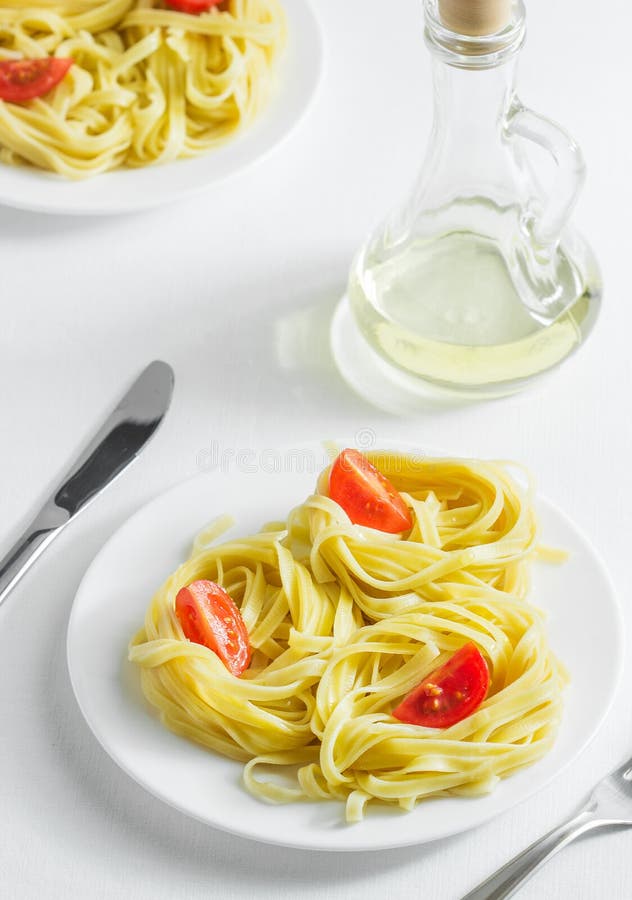 Pasta with Tomatoes and Olive Oil Stock Image Image of cooking, meal