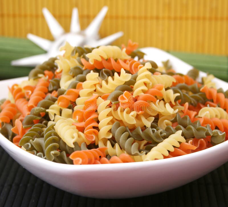 Pasta tricolore stock image. Image of italian, yellow - 11855621