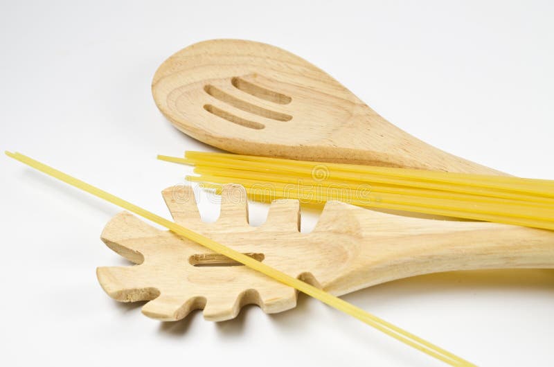 Pasta and wooden spoon stock photo. Image of durum, italia 20713638