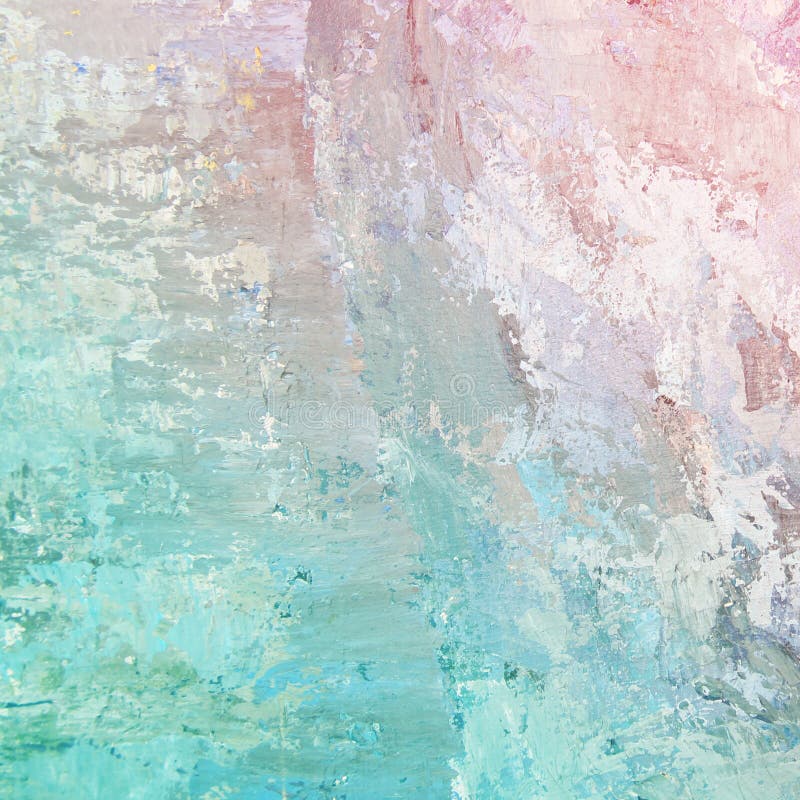 Abstract Textured Acrylic and Oil Pastel Hand Painted Background Stock