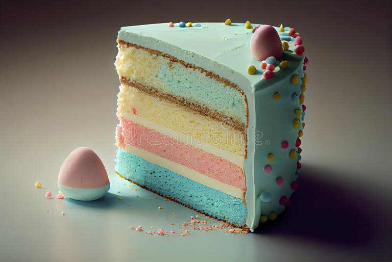 Pastel birthday cake stock illustration. Illustration of banner 275437254