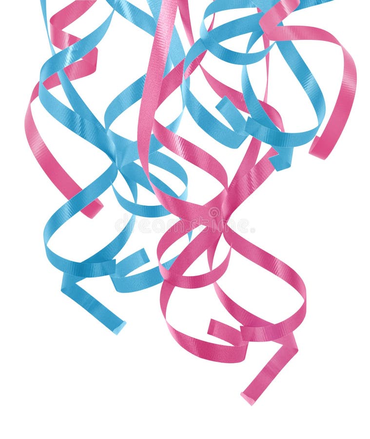 Pastel Blue and Pink Ribbons Stock Image Image of festive, newborn