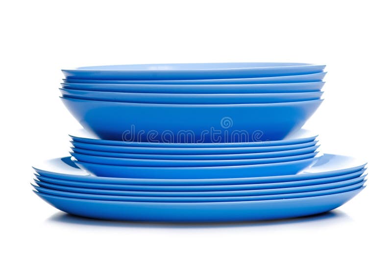 Pastel blue plates stock image. Image of object, food 178901265