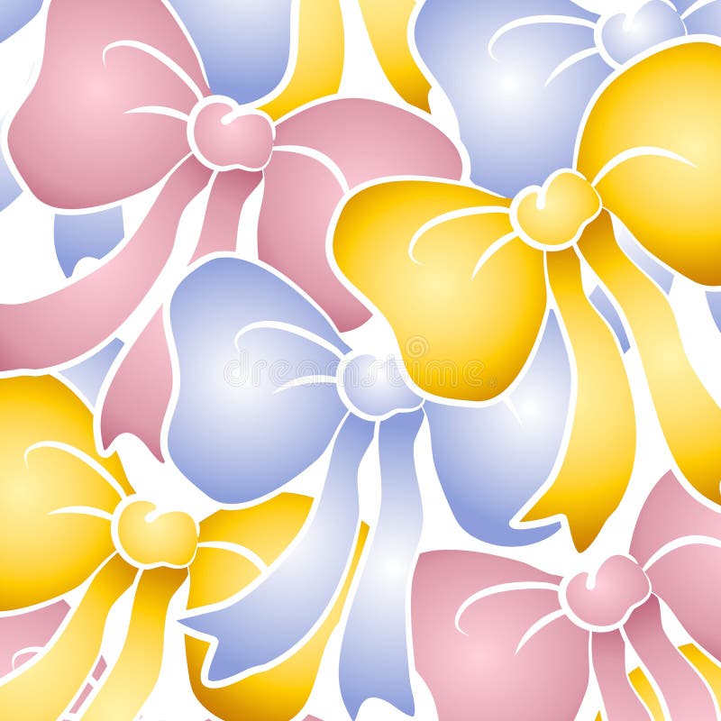 Pastel Bows Background Pattern