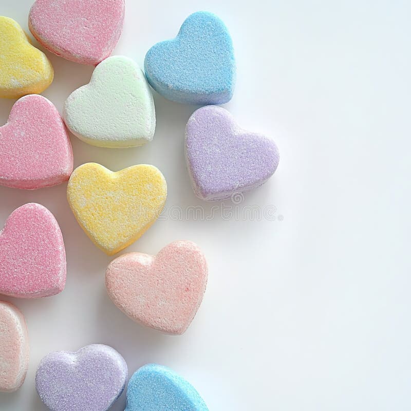 Pastel Candy Hearts imagen de archivo libre de regalías