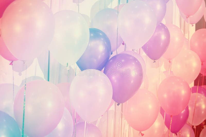 Pastel color balloons stock image. Image of wallpaper 61156155