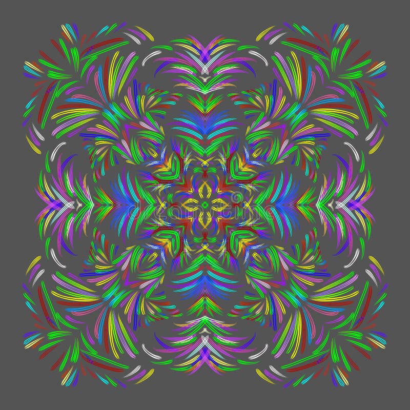 Pastel color element ornament on a gray background,lettering,abstract pattern,stamp,star royalty free illustration