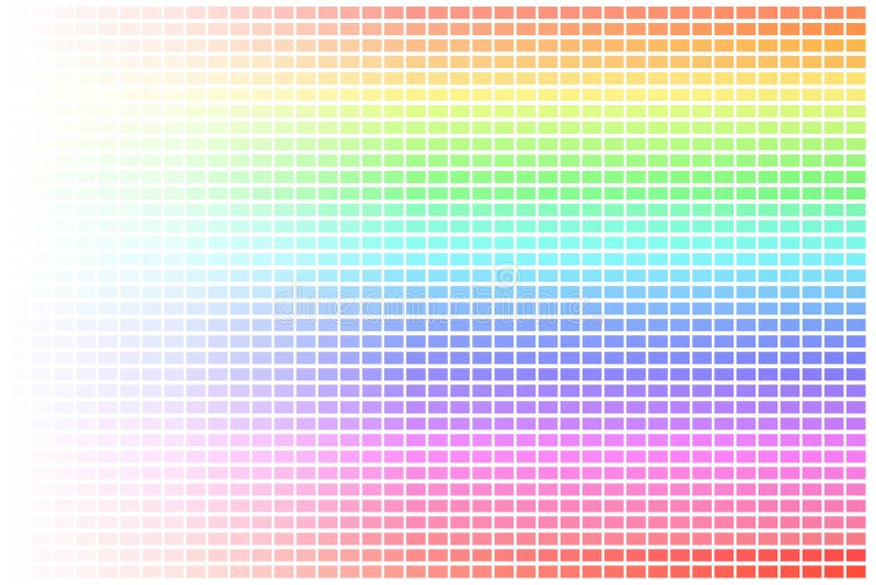 Pastel Color Palette with Every Hue Light To Dark Stock Vector