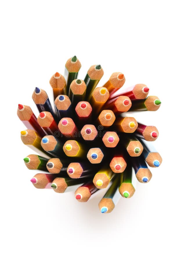 Pastel Color Pencil Isolated Stock Image Image of white, isolated