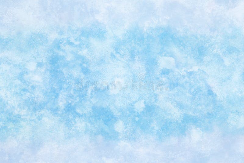 Pastel color winter blue ice texture abstract or natural watercolor paint background