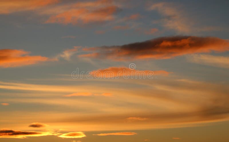 Pastel Colored Clouds in the Sky at Sunset Stock Image - Image of ...