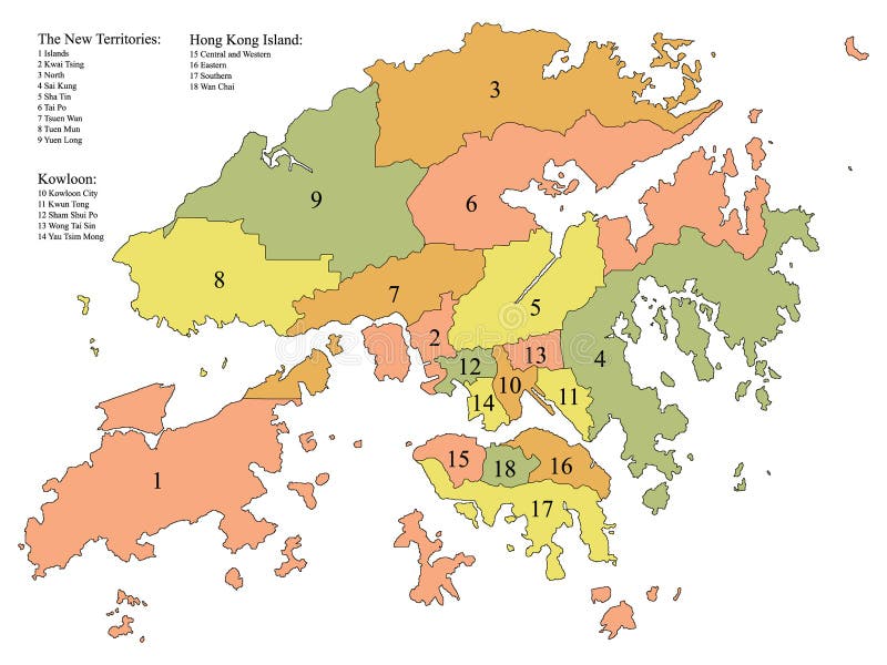 Map Of Hong Kong Districts