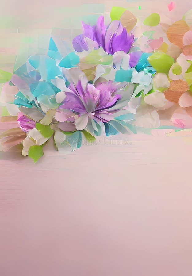Pastel Colors Flowers for Background Stock Illustration Illustration