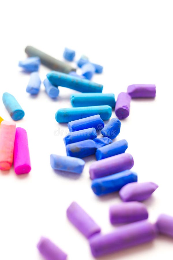 Pastel Crayons Isolated on White Background Stock Image Image of