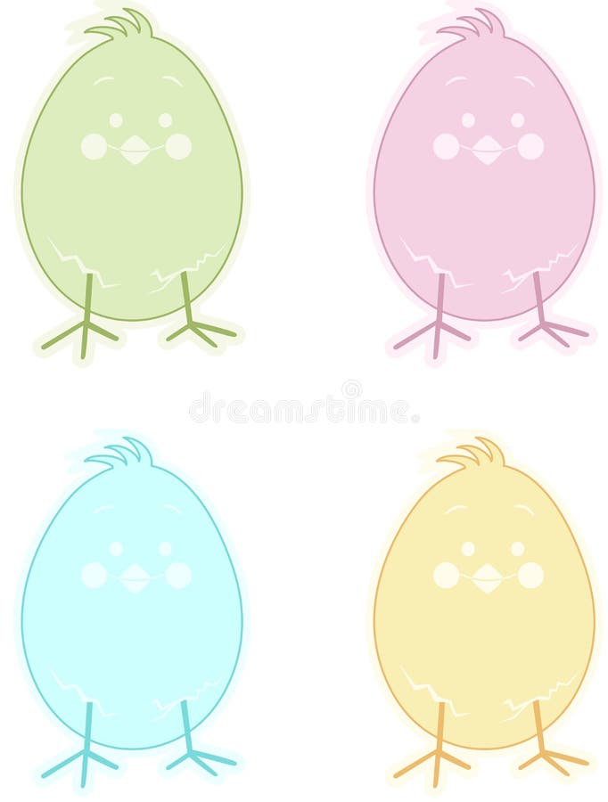 Pastel Easter Chick Label stock vector. Illustration of decoration