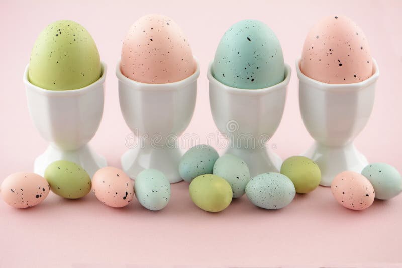 Pastel Easter eggs stock image. Image of cups, easter 51131781