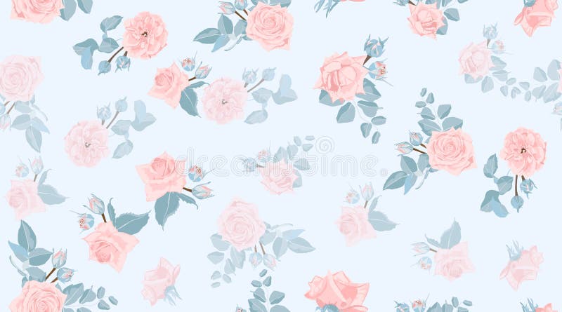 Free Vector  Watercolor flowers background in pastel colors