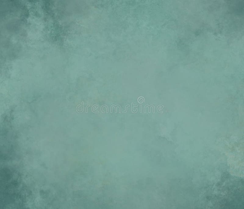 Pastel Green Aquarelle Painted Background with Blue Undertone