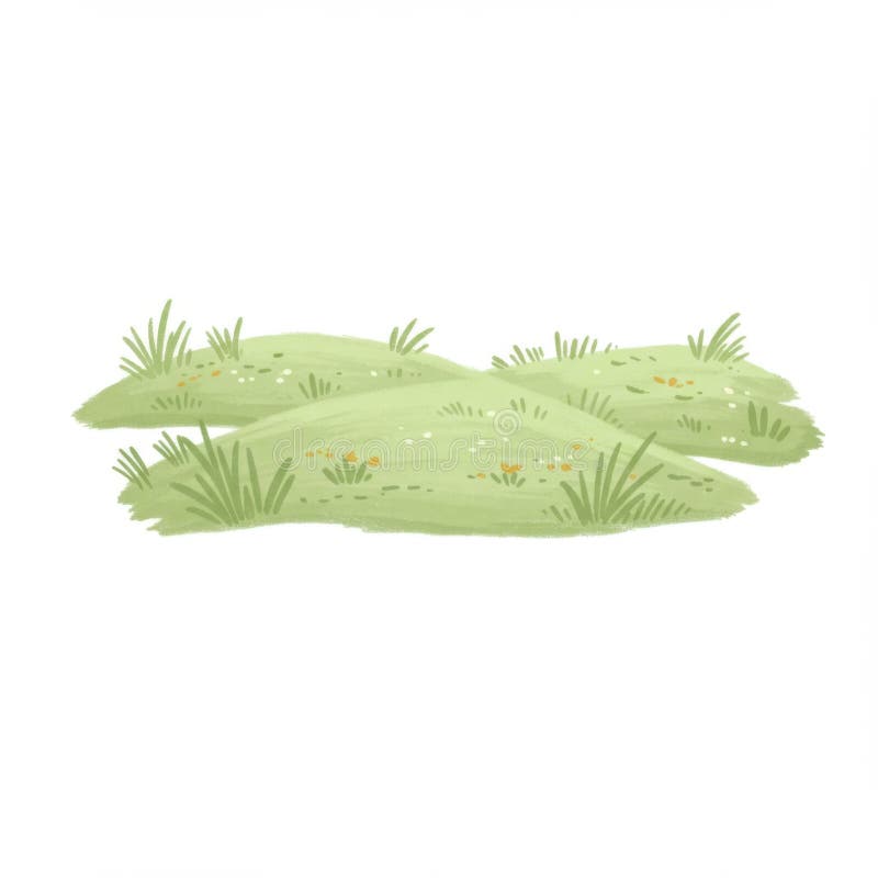 Pastel Green Grass Tufts Ilustración libre illustration