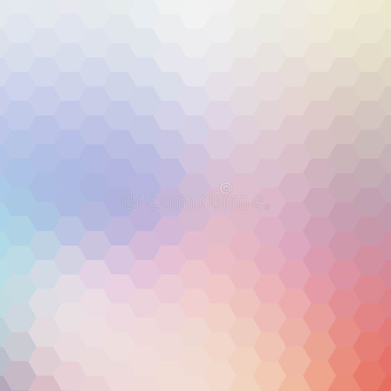 Pastel Hexagonal Design. Vector Abstract Background. Geometric Design