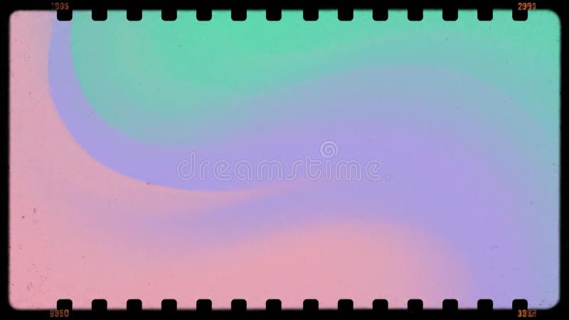 Easter pastel film frame gradient, nostalgic retro background with soft mint lavender peach tones, visible sprocket edges and subtle grain, light dust specks, ideal for holiday promo, spring display. Nostalgic image video