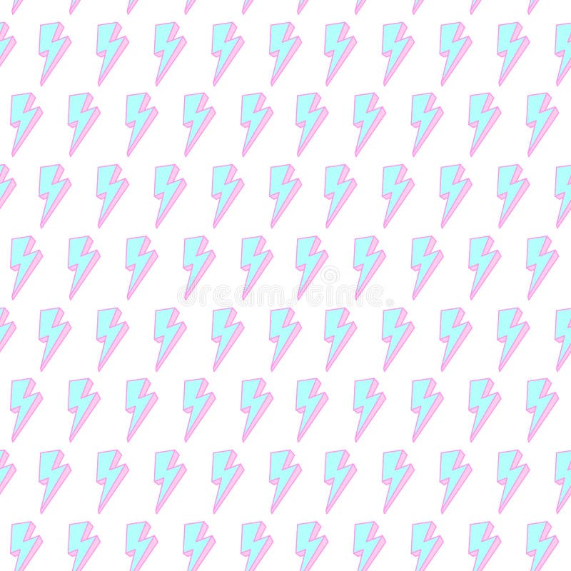 Pastel lightning bolt seamless pattern