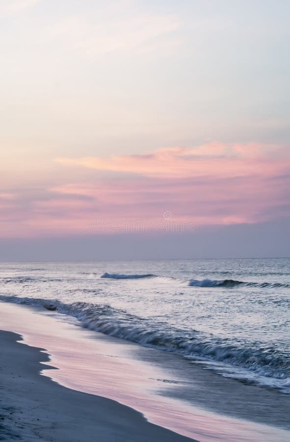 Pastel Morning at the Beach stock photo