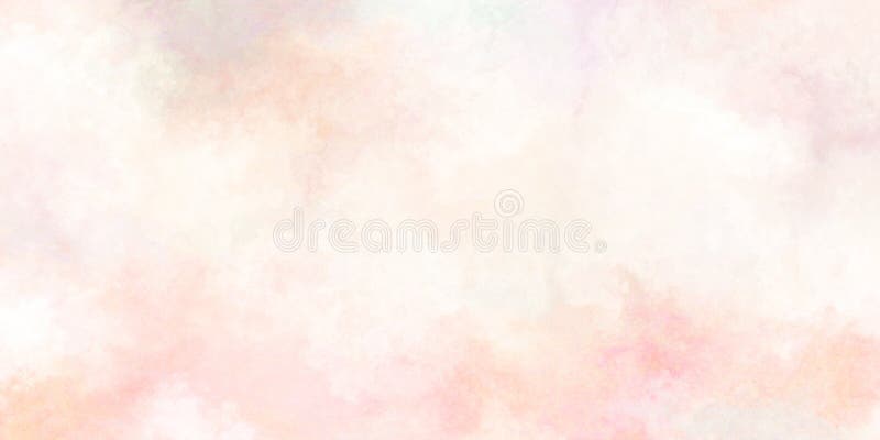 Pastel Orange Peach And White Watercolor Paint Splash Or Background Old Vintage Mist Watercolor Stock Photo Image Of Background Retro