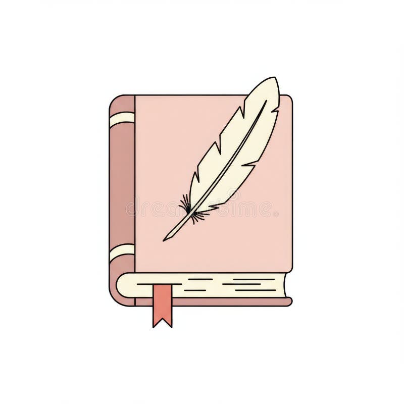 Pastel Pink com Peste de Penas Certas ilustração do vetor