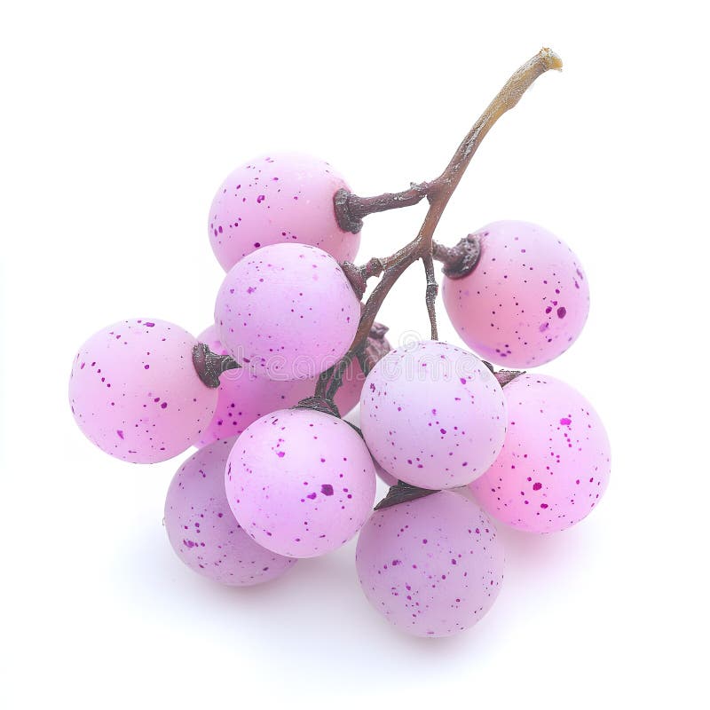 Pastel Pink Grapes Bunch izolowany na białym tle Idealny dla projektów projektowych ilustracja wektor