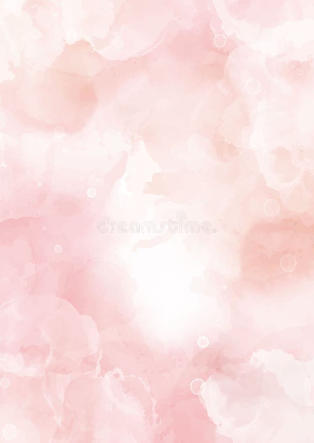 Pastel pink hand painted watercolour background abstract ilustração royalty free