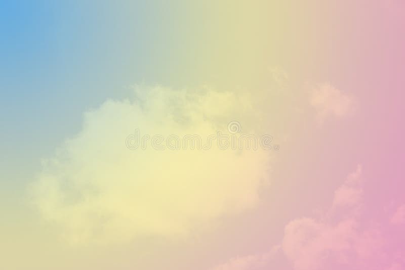 Rainbow Clouds. A soft cloud background with a pastel colored