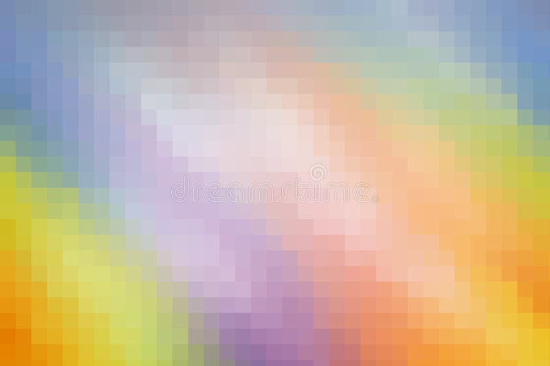 Pixel mosaic tile. Pastel rainbow gradient background. Beautiful background for advertising and selling goods for stock illustration