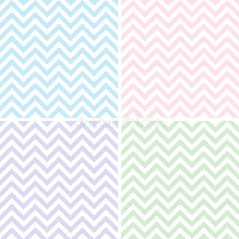 Pastel retro different patterns. royalty free illustration