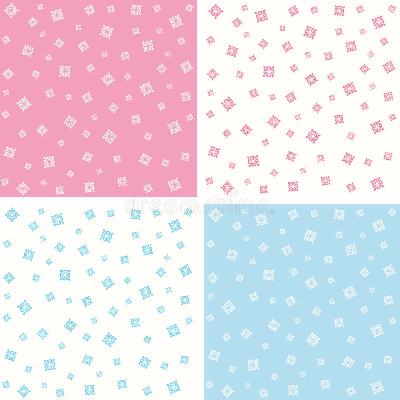 Pastel retro different patterns. royalty free illustration