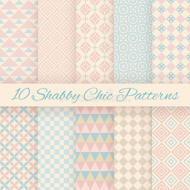 Pastel retro different vector seamless patterns